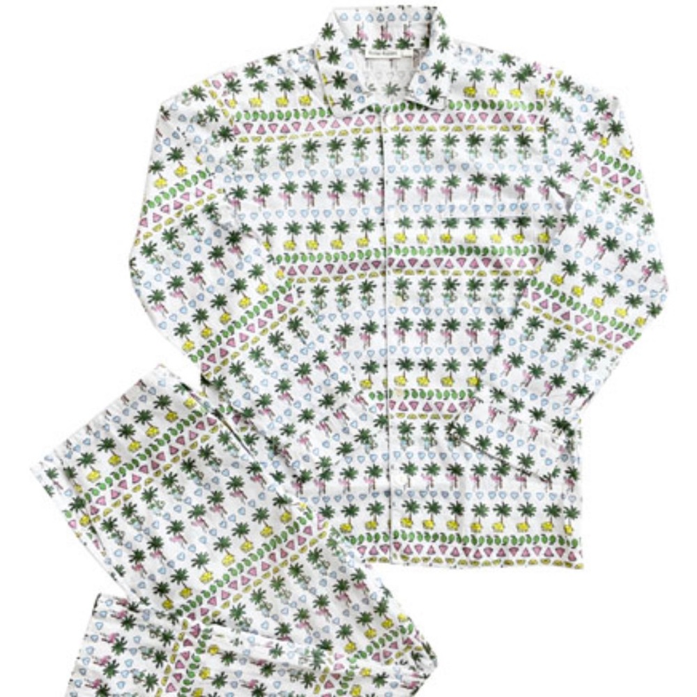 NWT Roller Rabbit PJ Party Pajamas - Womens Large/Mens Medium